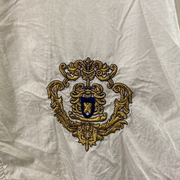 Vtg Slade White Blue Gold Sz L Windbreaker Jacket - Picture 2 of 8
